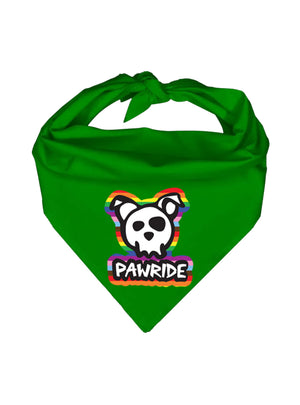 Skull & Dogbones "Pawride" Bandana - Green