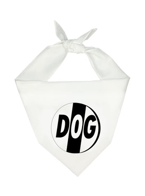 "DOG" Bandana - White