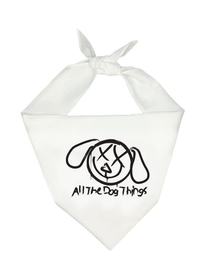 "All The Dog Things" Bandana - White