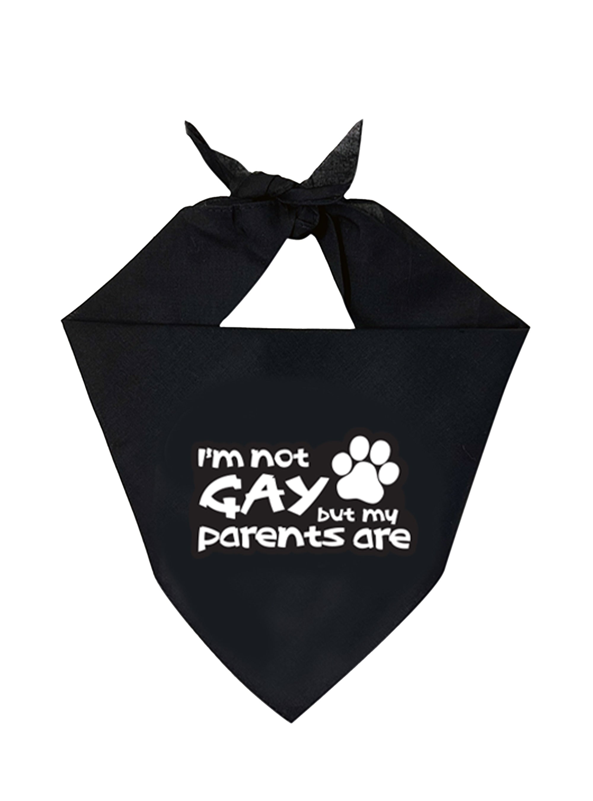 "I'm Not Gay But My Parents Are" Bandana - Black