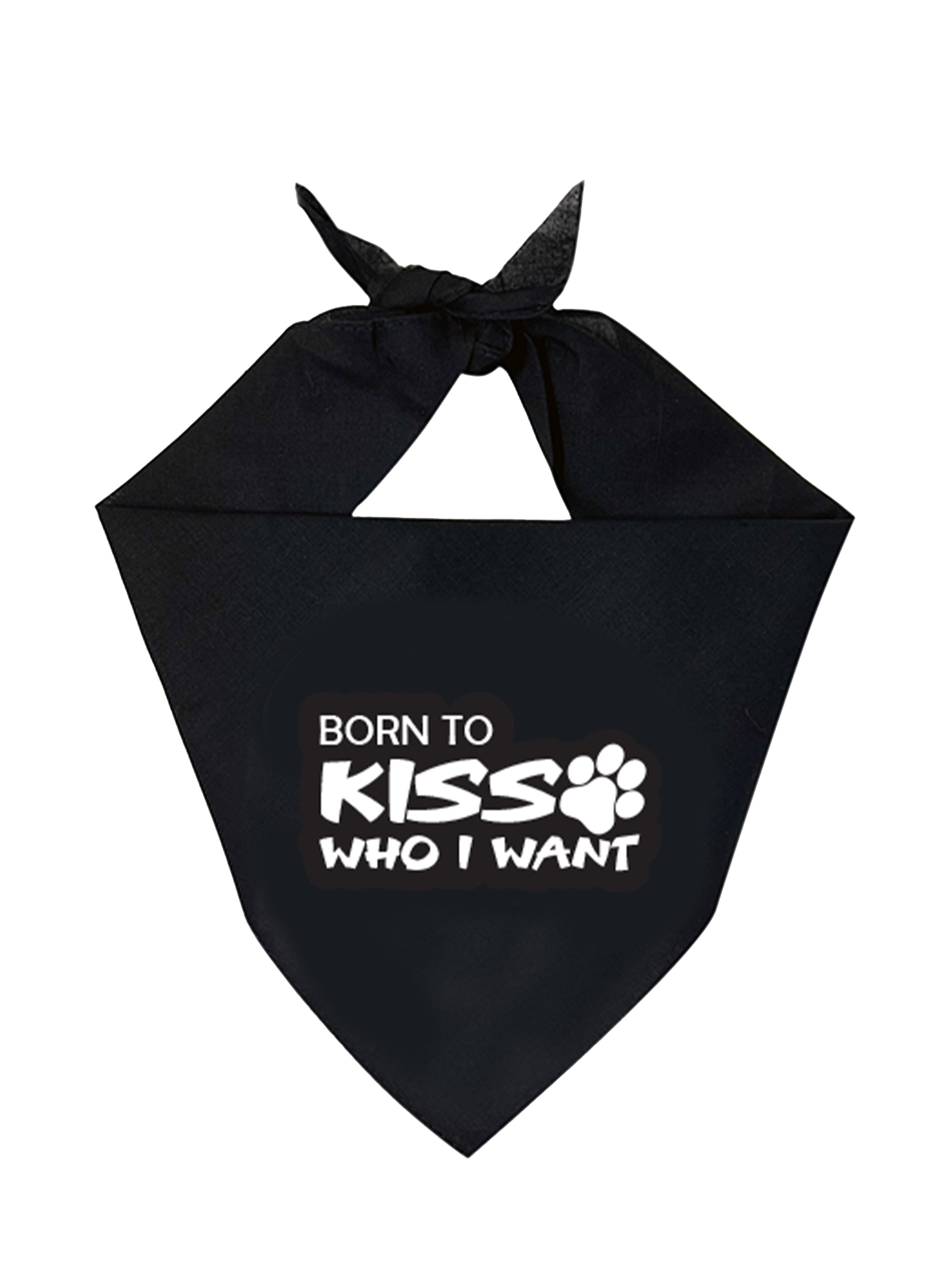 "Born To Kiss Who I Want" Bandana - Black