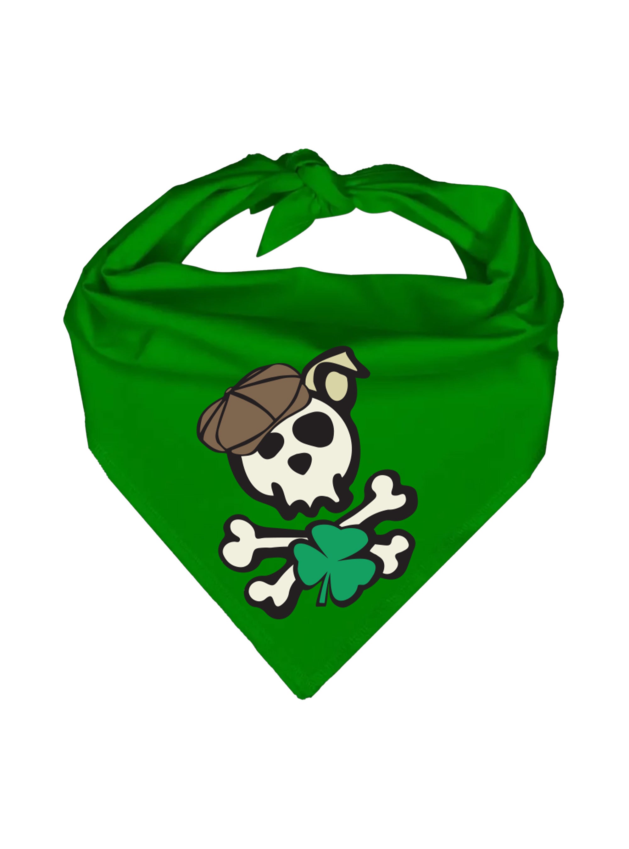 Skull & Dogbones Irish Bandana - Green