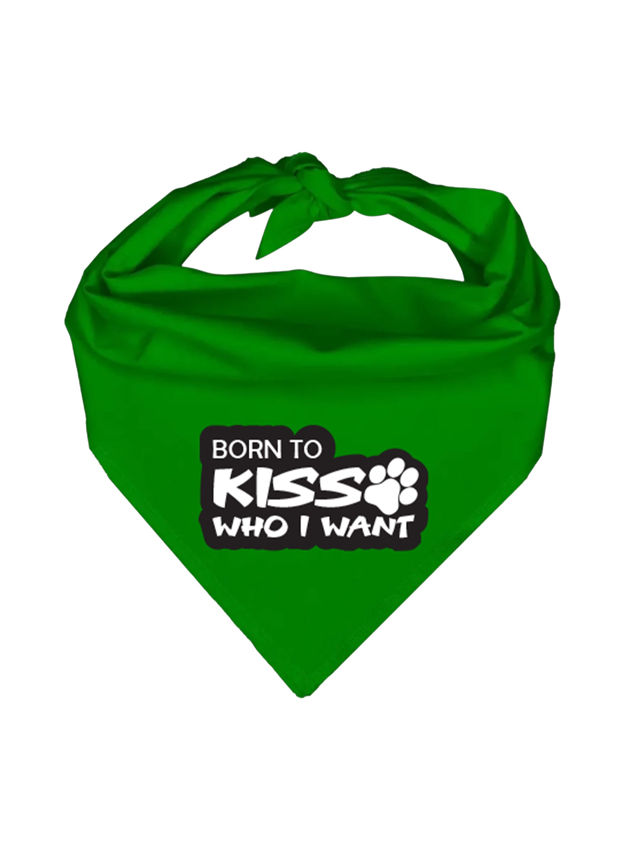 "Born To Kiss Who I Want" Bandana - Green
