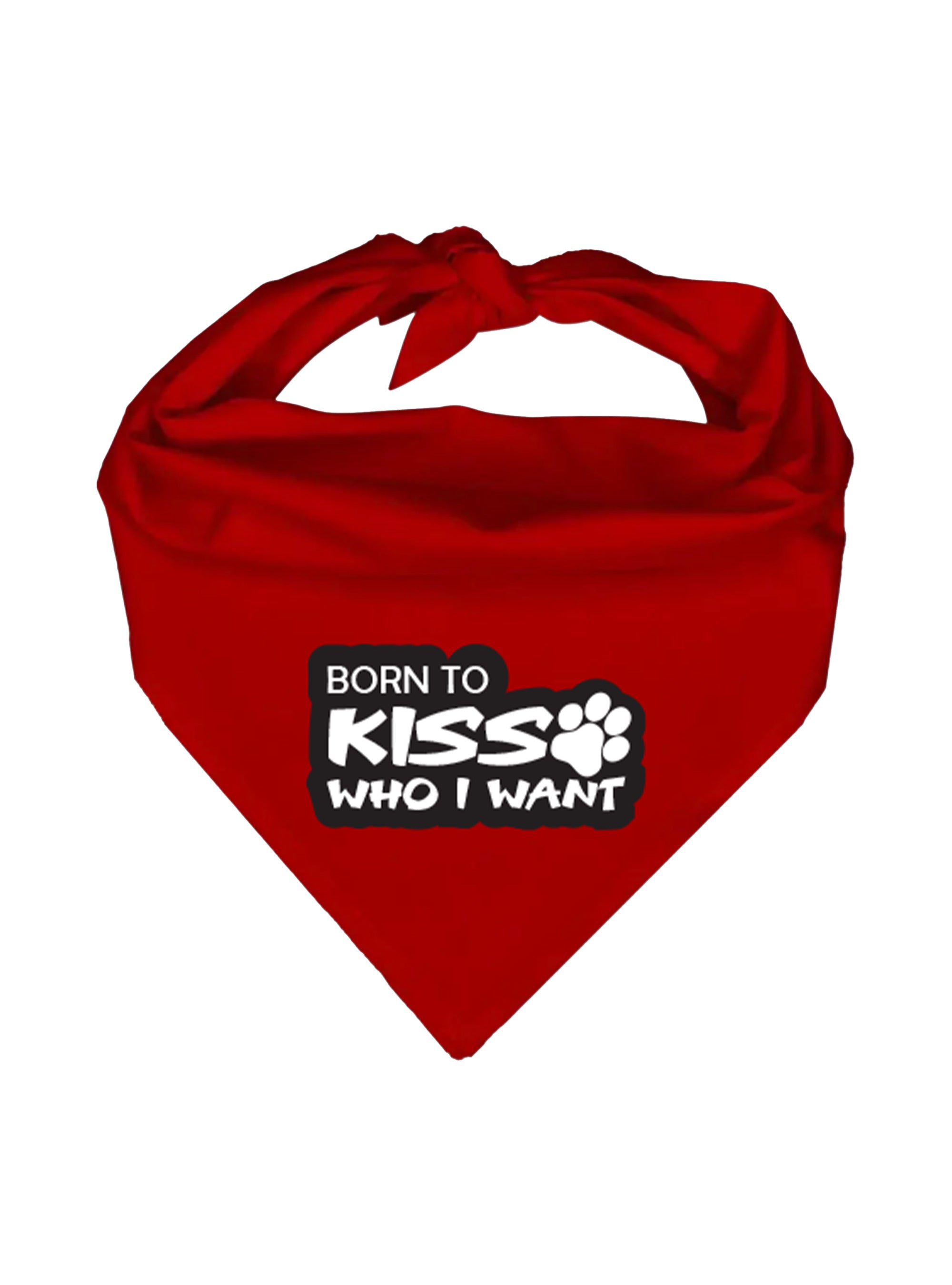 "Born To Kiss Who I Want" Bandana - Red