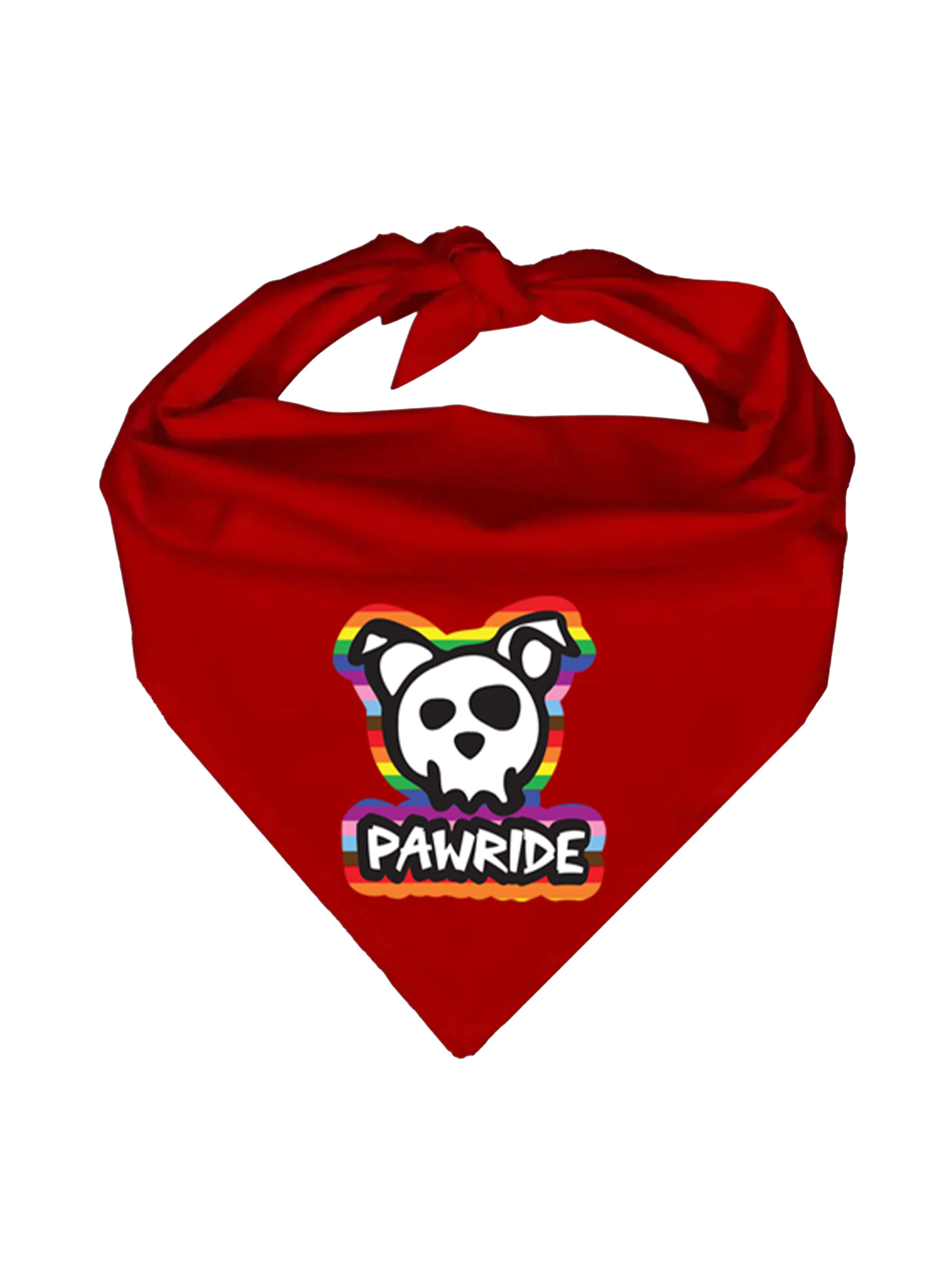 Skull & Dogbones "Pawride" Bandana - Red