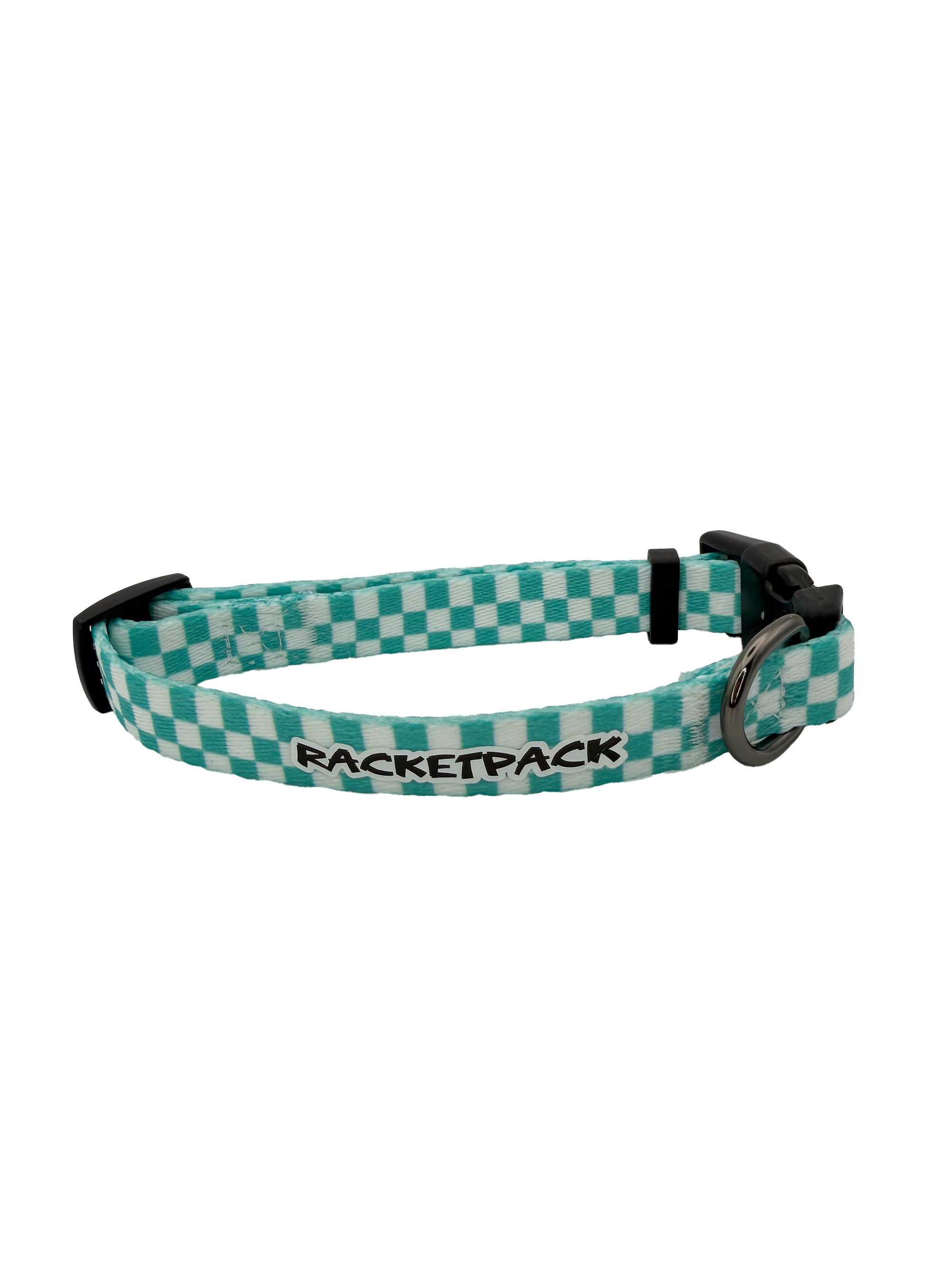 Shockwave Blue Checkerboard Half Inch Dog Collar