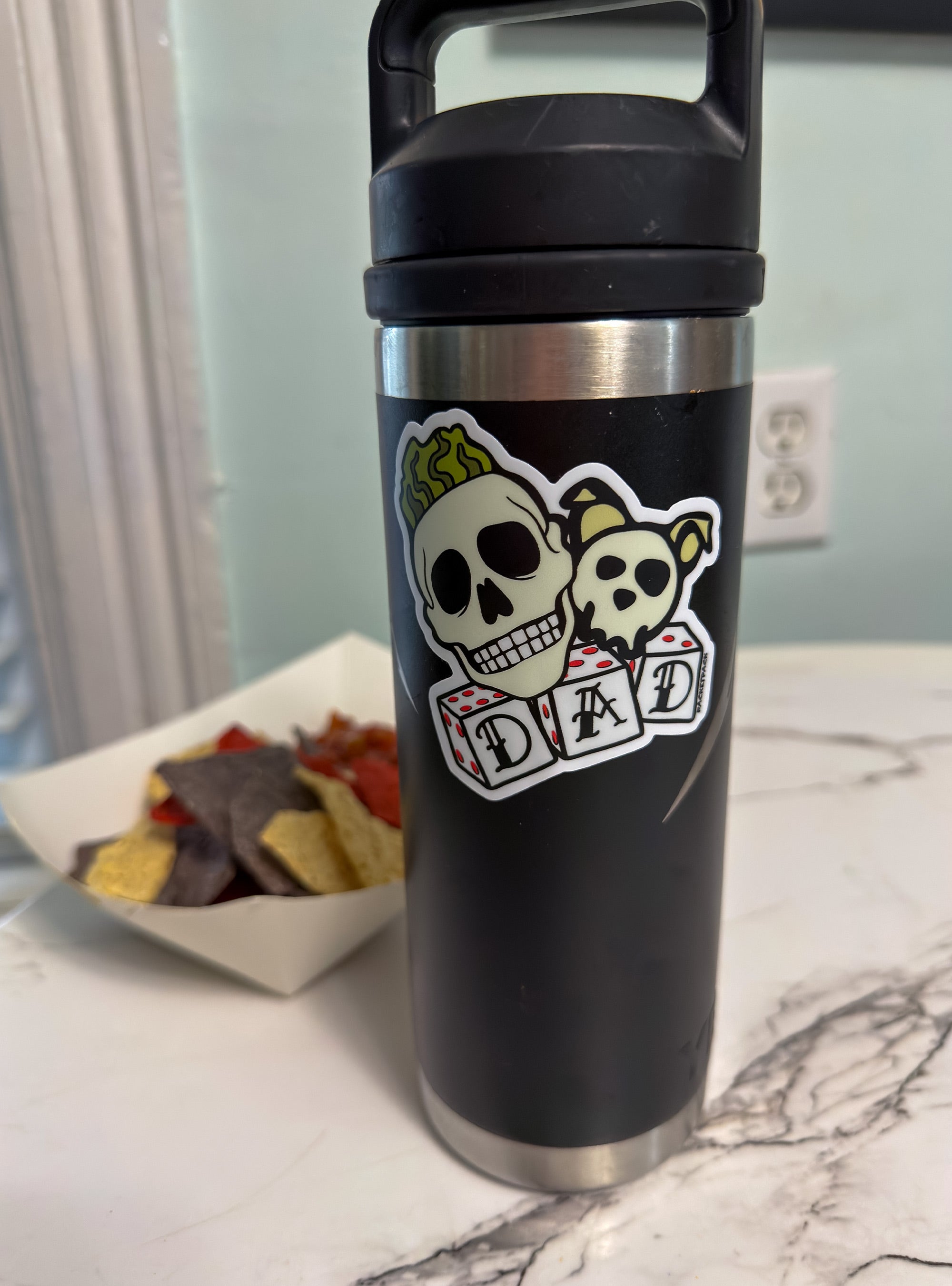 Skull & Dogbones Dad Sticker