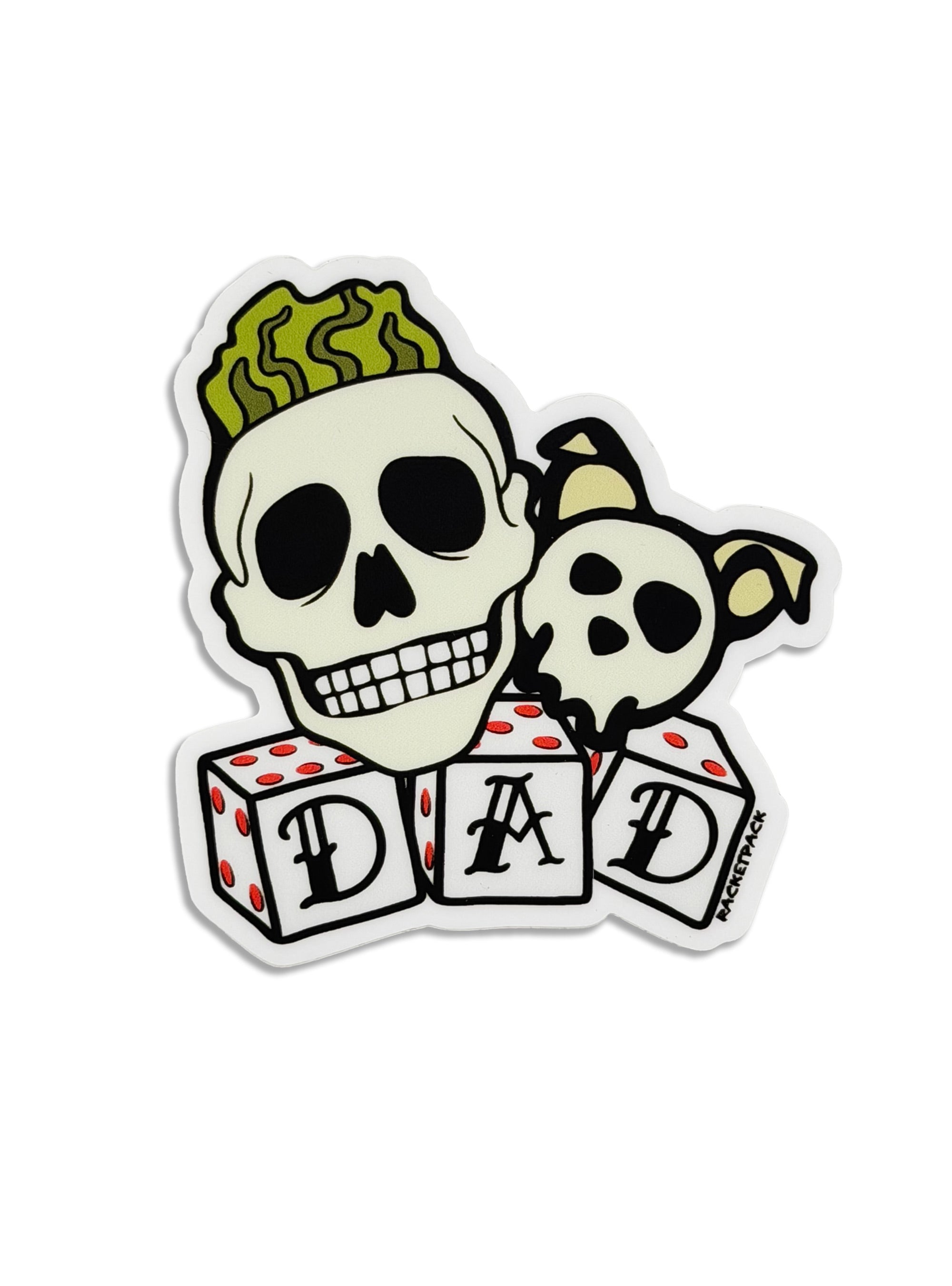 Skull & Dogbones Dad Sticker