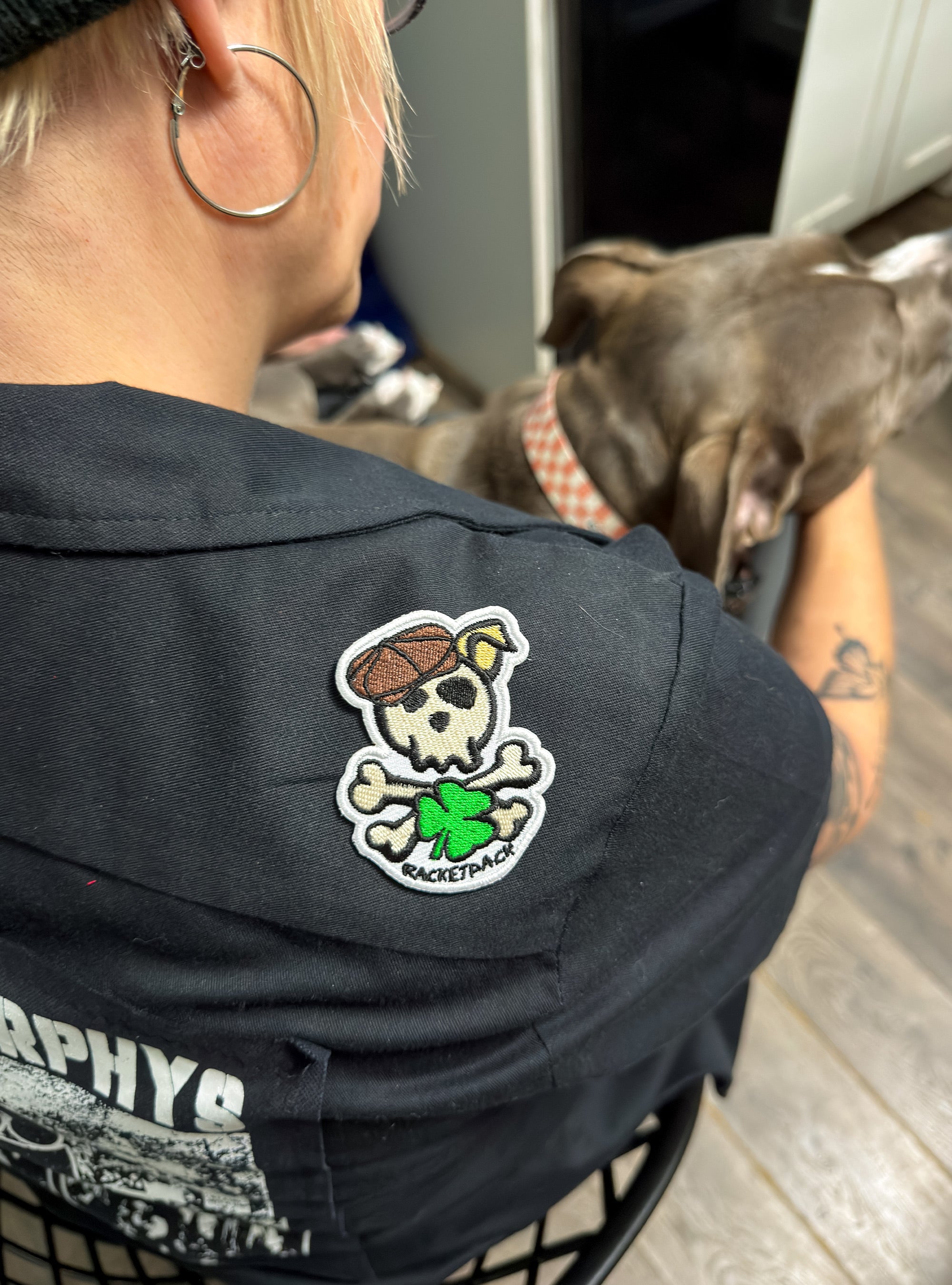 Skull & Dogbones Irish Patch