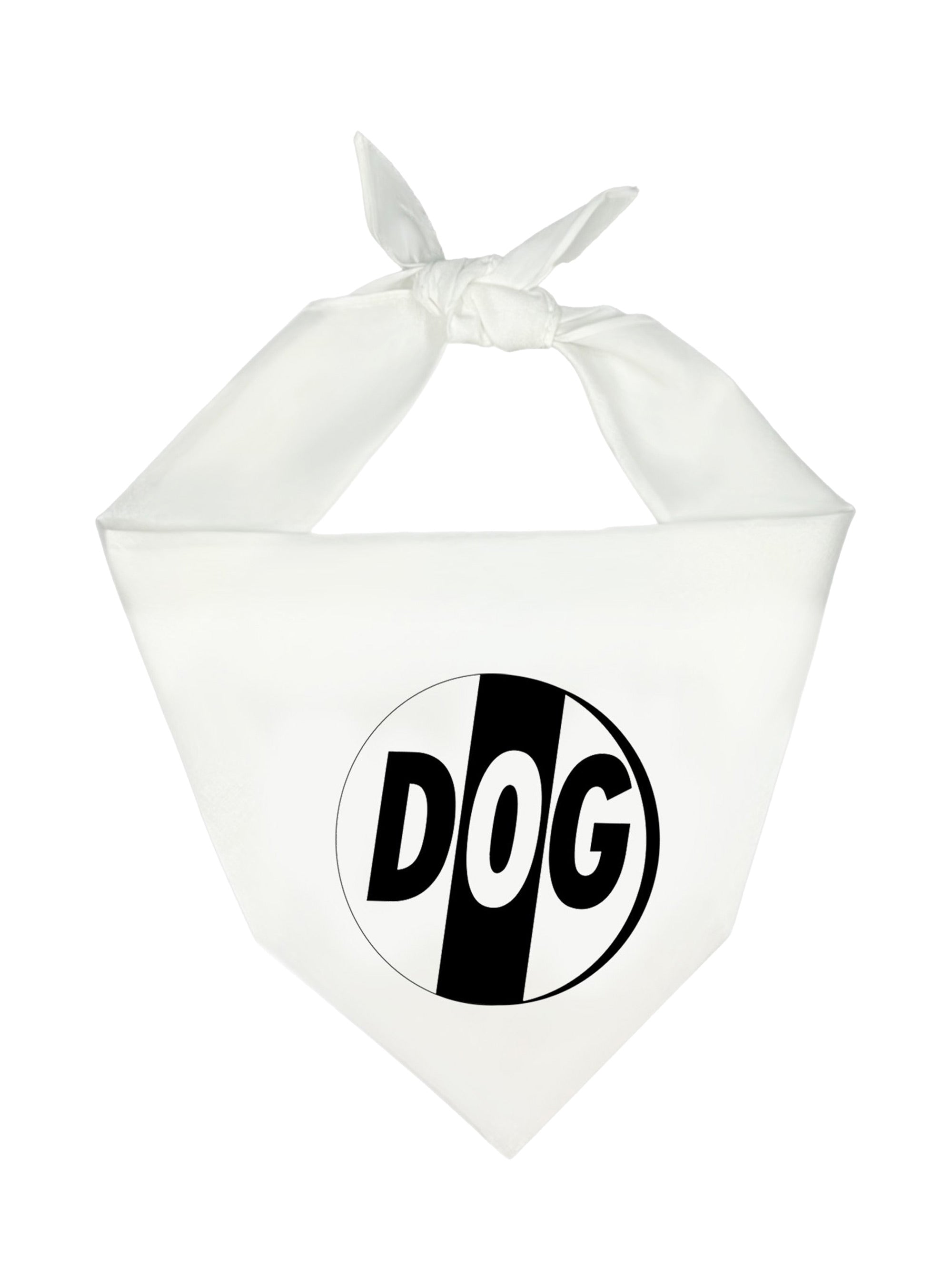 "DOG" Bandana - White