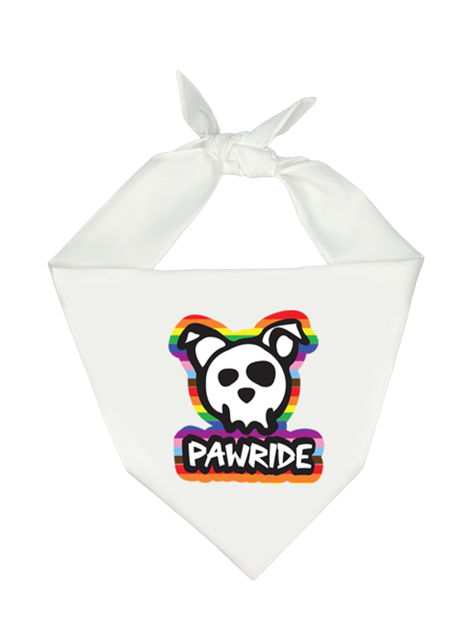 Skull & Dogbones "Pawride" Bandana - White